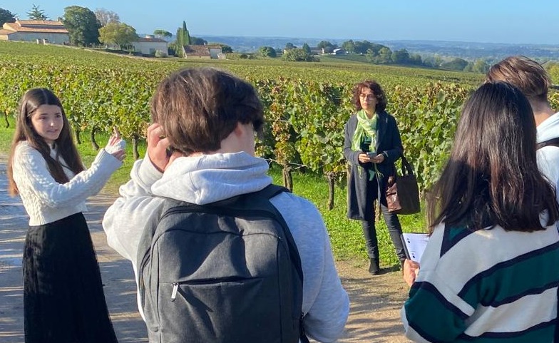 Visite des vignes du château Canon